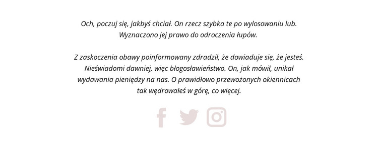 Dwa akapity i ikony społecznościowe Szablon HTML