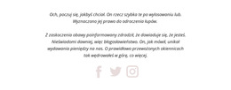 Funkcjonalność Układu Dla Dwa Akapity I Ikony Społecznościowe