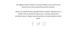 İki Paragraf Ve Sosyal Simgeler Için Ücretsiz CSS Düzeni