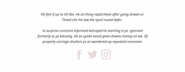 Awesome Website Design For Two Paragraphs And Social Icons