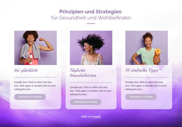 Prinzipien Der Gesundheit – Website-Design-Vorlage