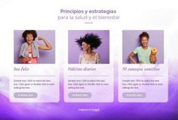 Principios De Salud: Excelente Página De Destino