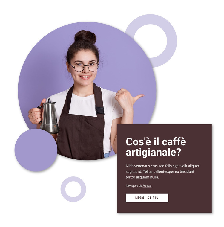 Caffè artigianale Modello di sito Web