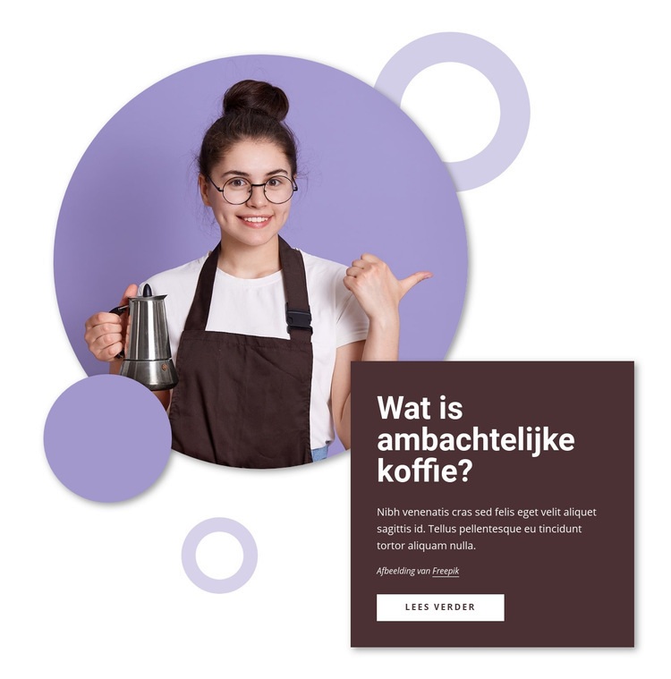 Ambachtelijke koffie HTML5-sjabloon