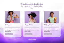 Principles Of Health - One Page Html Template