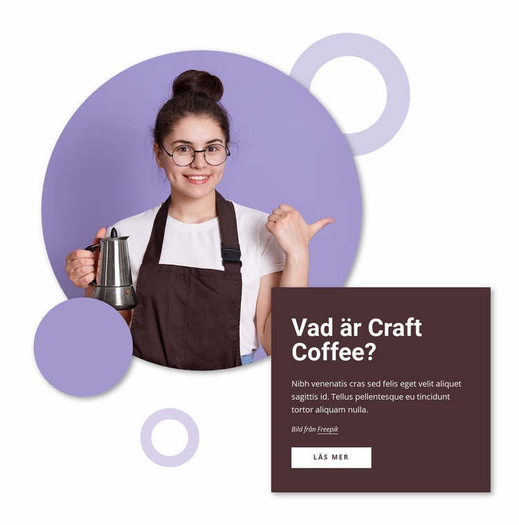Craft kaffe CSS -mall