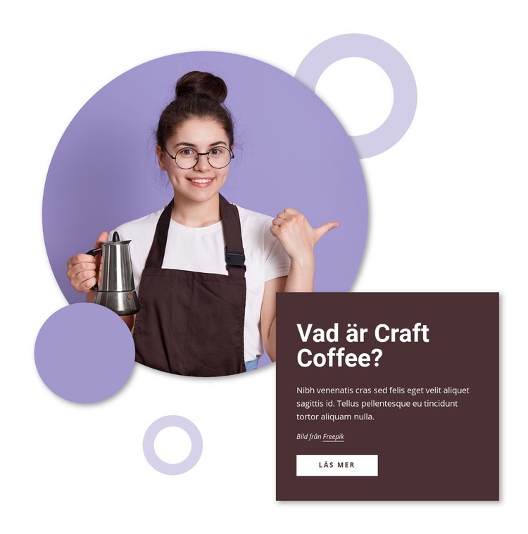 Craft kaffe Hemsidedesign