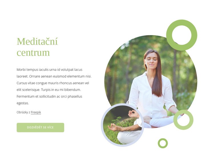 Meditační centrum Šablona webové stránky