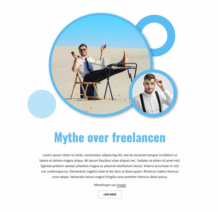 Mythe over freelancen Sjabloon voor één pagina