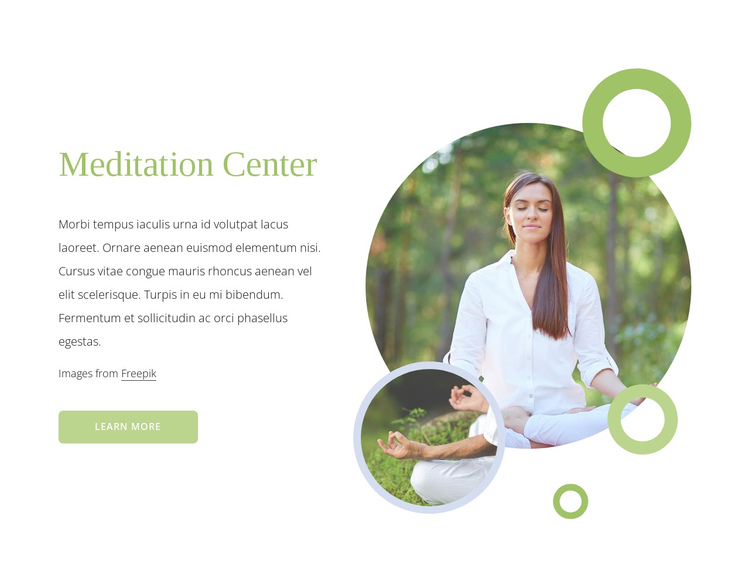 Meditation center One Page Template
