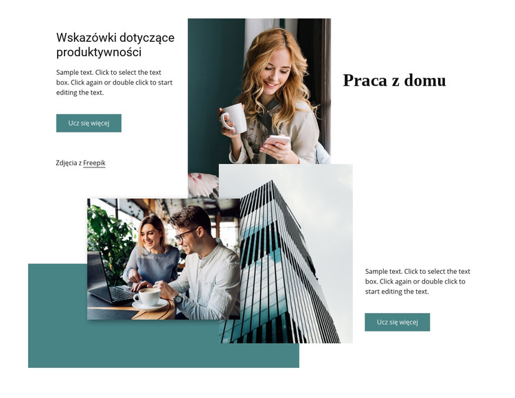 Praca w domu Szablon HTML