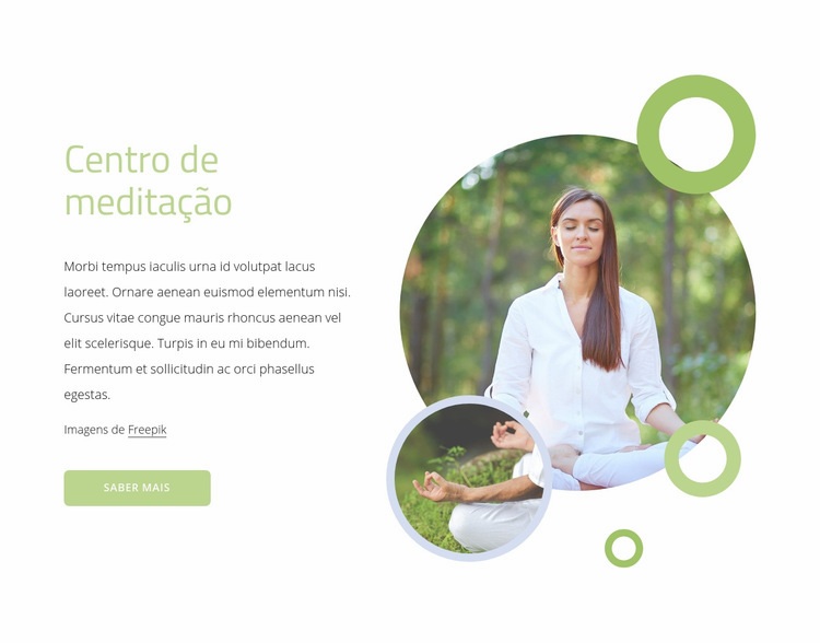 Centro de meditação Design do site