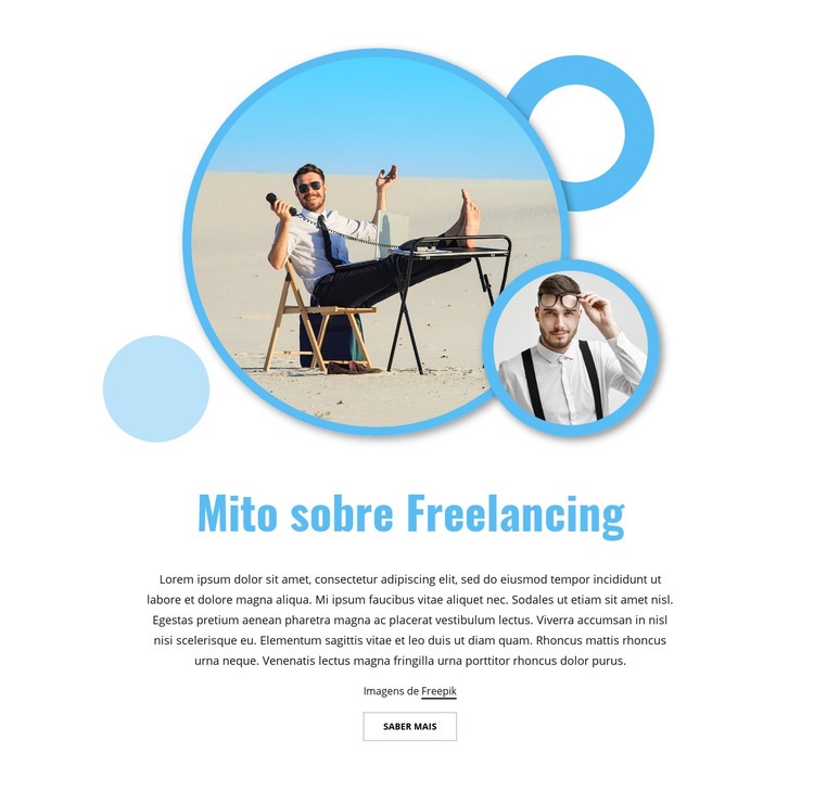 Mito sobre freelancer Landing Page