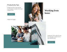 Working From Home Office - Website Templates