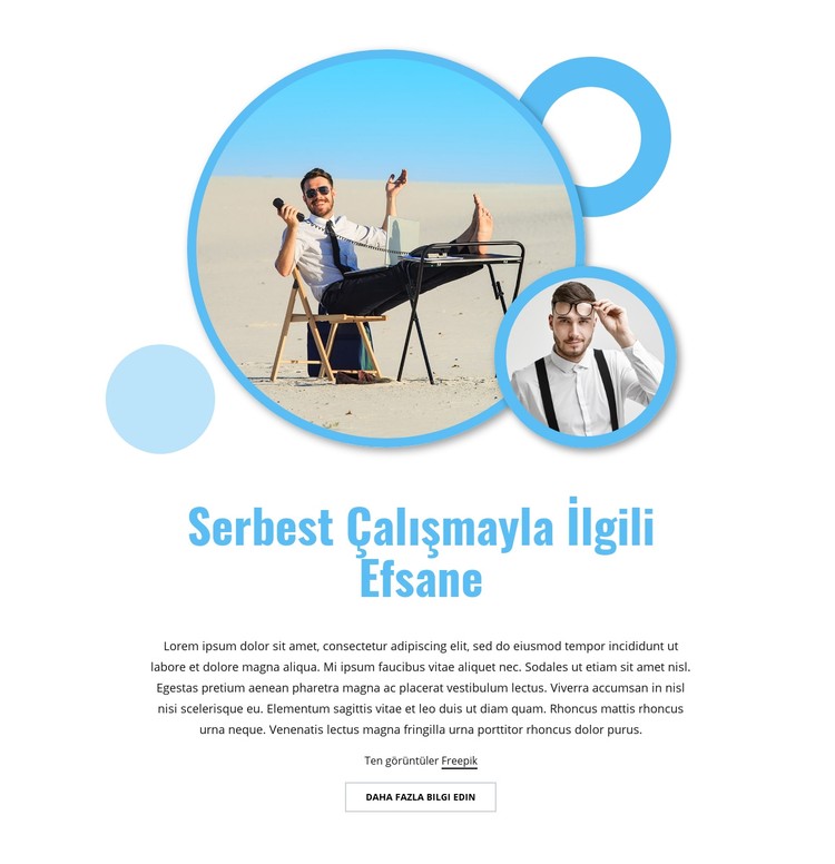 Serbest çalışma ile ilgili efsane CSS Şablonu