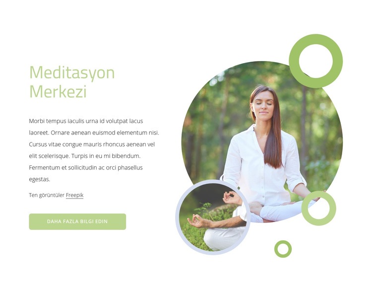 Meditasyon merkezi Web Sitesi Şablonu