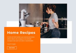 Product Landing Page For Home Recipes