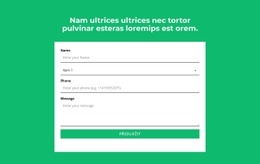 Kontaktní Formulář A Nadpis Bezplatná Šablona Webu CSS