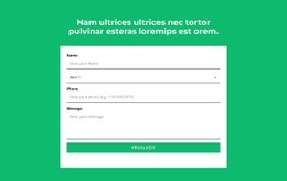 Kontaktní Formulář A Nadpis – Šablona Webu