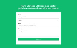 Contact Form And Headline Free CSS Website Template