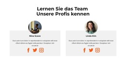 HTML-Seitendesign Für Lernen Sie Unsere Mitarbeiterin Kennen