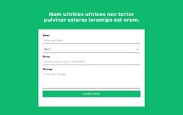 Kontaktformular Und Überschrift - Vorlagen Website-Design