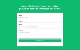 Fantastisches Website-Design Für Kontaktformular Und Überschrift