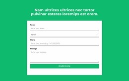 Kontaktformular Und Überschrift - Benutzerdefiniertes Website-Modell