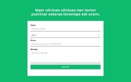 Formulario De Contacto Y Título - Plantillas De Diseño De Sitios Web