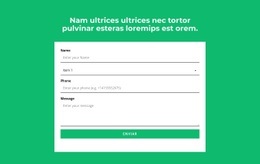 HTML De Arranque Para Formulario De Contacto Y Título