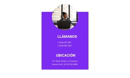 Plantilla De Plataforma De Lanzamiento Para Foto Y Contactos