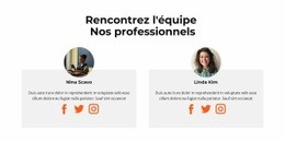 Rencontrez Notre Personnel Féminin - Modèle De Maquette De Site Web