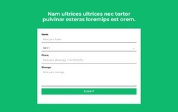 Awesome Html Code For Contact Form And Headline