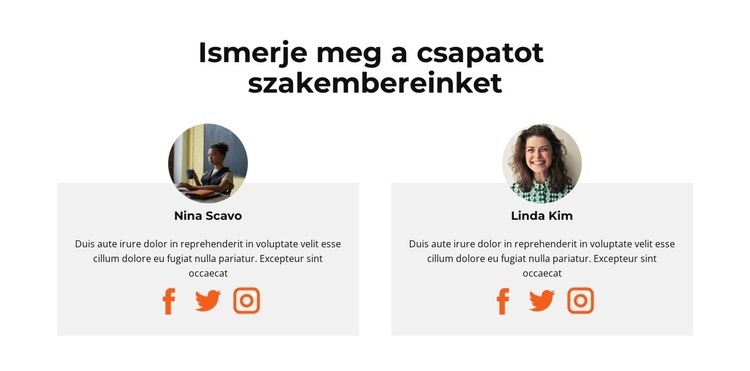 Ismerje meg női munkatársainkat HTML Sablon