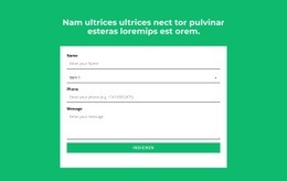 Contactformulier En Kop - Bestemmingspagina Voor E-Commerce