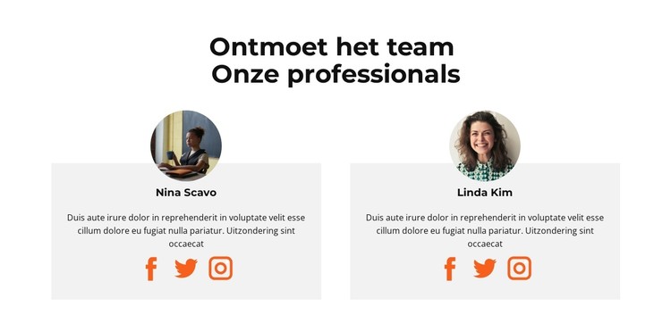 Maak kennis met onze damesmedewerkers CSS-sjabloon