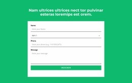 Contactformulier En Kop - HTML Website Maker