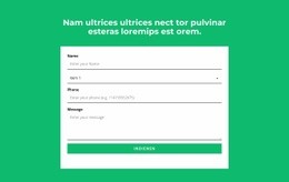 Contactformulier En Kop - Sjablonen Website-Ontwerp