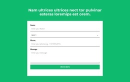 Bootstrap-HTML Voor Contactformulier En Kop