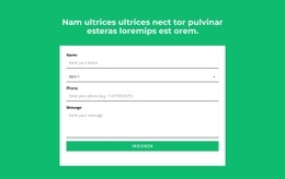 Geweldig Website-Ontwerp Voor Contactformulier En Kop