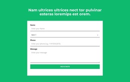 Contactformulier En Kop - Klaar Websitethema