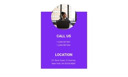 Photo And Contacts One Page Template