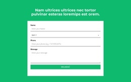 Formularz Kontaktowy I Nagłówek – Strona Docelowa HTML5