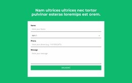 Bootstrap HTML Dla Formularz Kontaktowy I Nagłówek