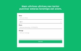 Formulário De Contato E Título - HTML Website Maker