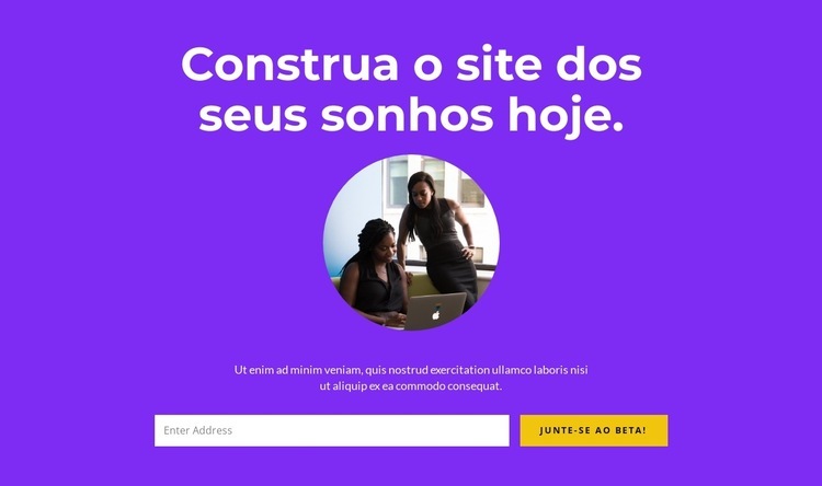 Ideias únicas para pequenas empresas Modelos de construtor de sites