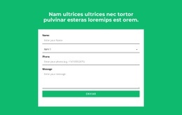 Bootstrap HTML Para Formulário De Contato E Título