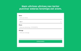 İletişim Formu Ve Başlık Için En Yaratıcı WordPress Teması