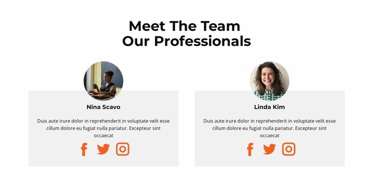Meet our women's staff Web Page Design