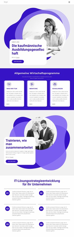 Der Kaufmännische Ausbildungsbetrieb – Kostenloses Joomla-Website-Template